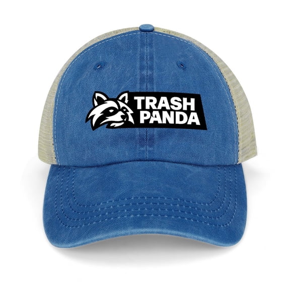 Trashed Panda Dark Blue Baseball Cap for Men Women, Adjustable Snapback Hats Trucker Hat