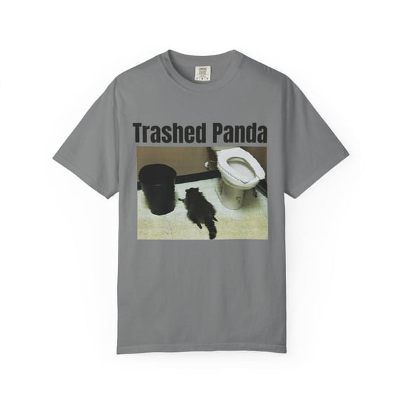 Trashed Panda, Funny Drunk Racoon T-Shirt SPORT GREY Unisex S-5XL Hot Trending Shirt, Vintage Birthday Gift