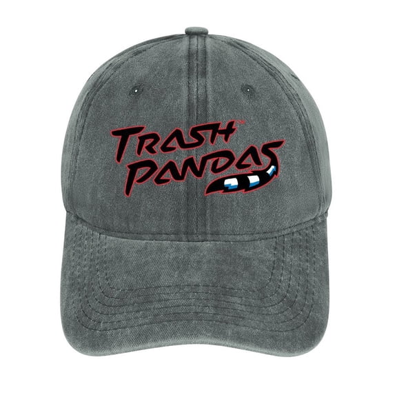 Trashed Panda Gray Baseball Cap for Men Women, Adjustable Snapback Hats Cotton Hat