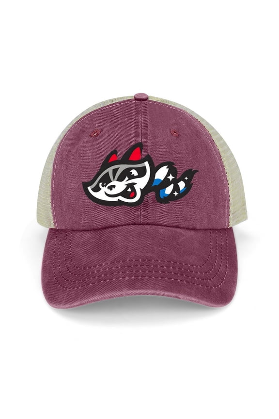 Trashed Panda Wine Red Baseball Cap for Men Women, Adjustable Snapback Hats Trucker Hat