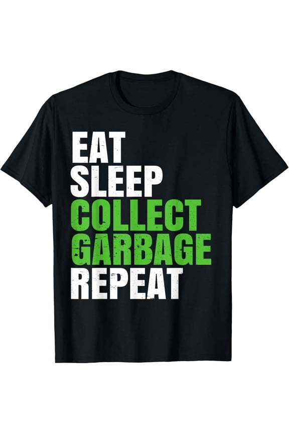 Trashman Themed Printed T-Shirt Humorous Waste Worker Slogan Daily Wear Top
