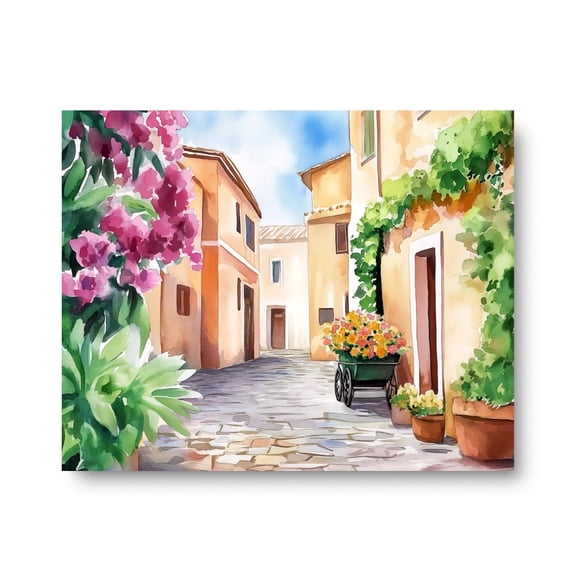 Trastevere Print, Rome Wall Art, Italian Cityscape Poster, Cobblestone Street Artwork, Mediterranean Travel Decor, Italy Home Decor #3789, Unframed Poster Size 16x24