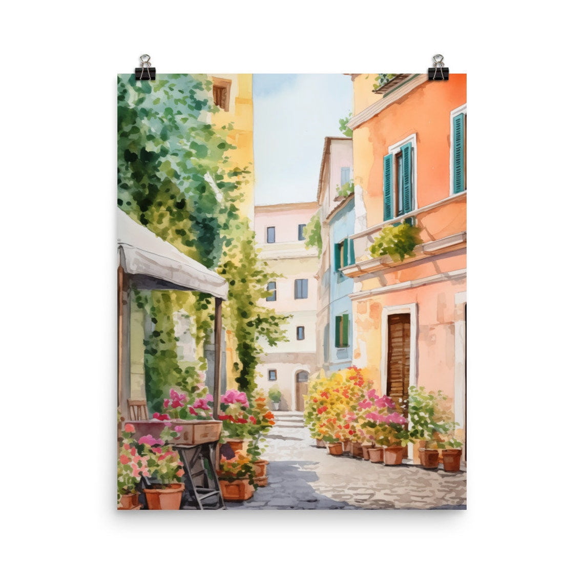 Trastevere Rome Poster, Italian Travel, European Cityscape, Historic ...