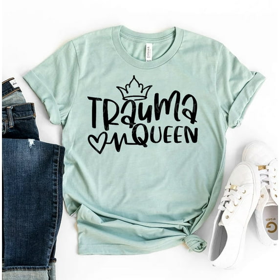 Trauma Queen T-shirt Paramedic Shirt Nurse Tshirt Graduation Shirts Women's R N Top Appreciation Gift Hospital Tee