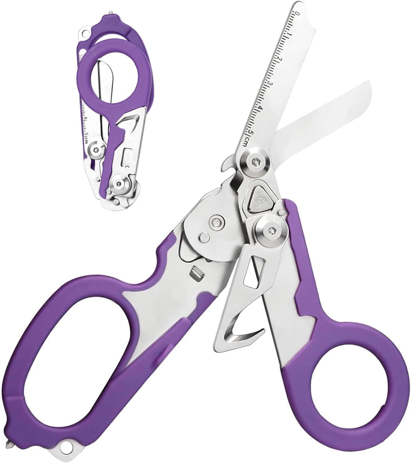 Trauma Scissors, 6 in 1 Emergency Scissors with Protective Case, Outdoor Camping Rescue Trauma Scissors