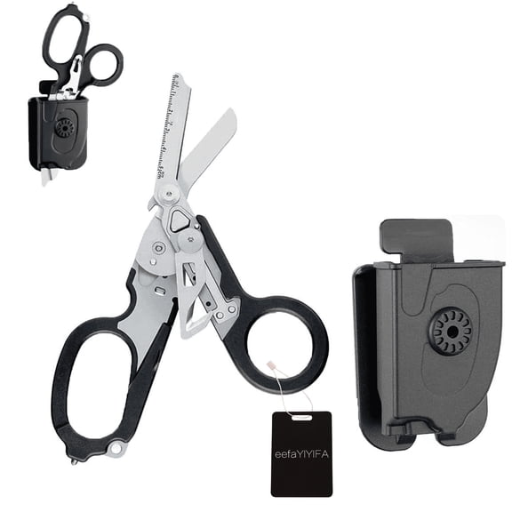 Trauma Shears,6 in-1 Emergency Response Shears with Protective Sheath,Medical Scissors Trauma Scissors for Outdoor Camping Rescue