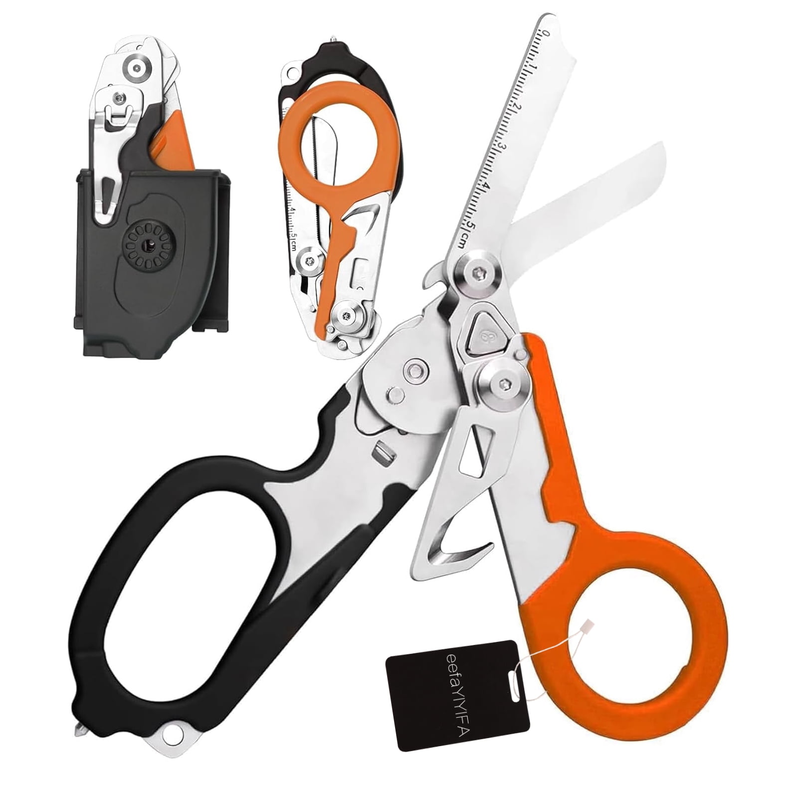 Trauma Shears,6 in-1 Emergency Response Shears with Protective Sheath,Medical Scissors Trauma Scissors for Outdoor Camping Rescue