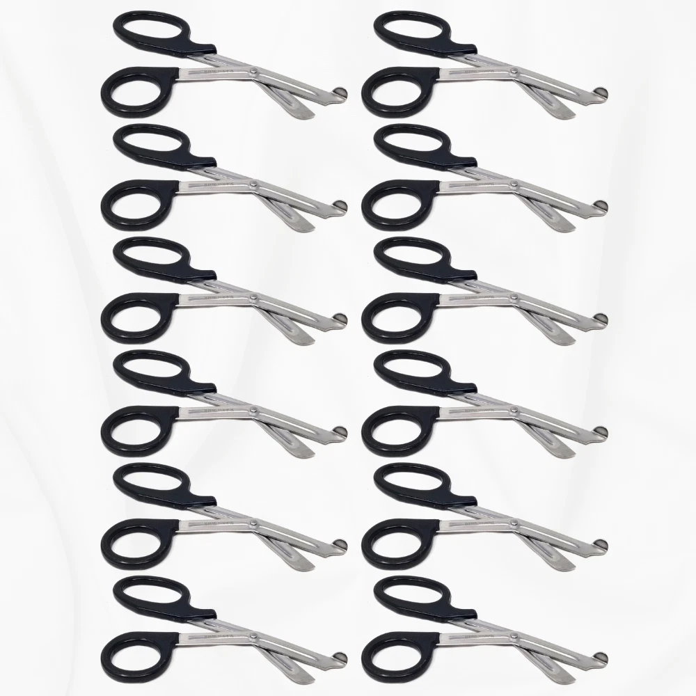 Trauma Shears 7.25" Emergency Shears, Stainless Steel Outdoor Camping Rescue Tools, Ideal for First Responders - Black Handle