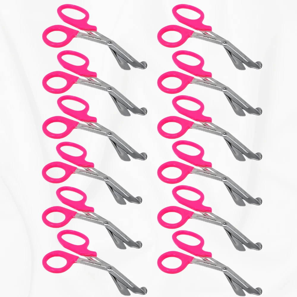 Trauma Shears 7.25" Emergency Shears, Stainless Steel Outdoor Camping Rescue Tools, Ideal for First Responders - Hot Pink