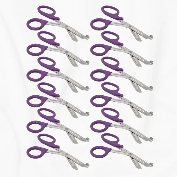 Trauma Shears 7.25" Emergency Shears, Stainless Steel Outdoor Camping Rescue Tools, Ideal for First Responders - Purple Handle