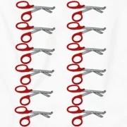 Trauma Shears 7.25" Emergency Shears, Stainless Steel Outdoor Camping Rescue Tools, Ideal for First Responders - Red Handle