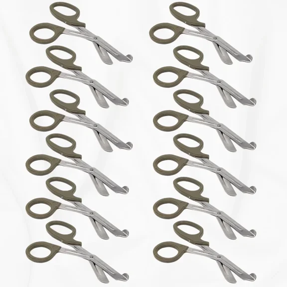 Trauma Shears 7.25" Emergency Shears, Stainless Steel Outdoor Camping Rescue Tools, Ideal for First Responders - Tan Handle