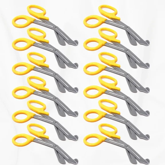 Trauma Shears 7.25" Emergency Shears, Stainless Steel Outdoor Camping Rescue Tools, Ideal for First Responders - Yellow Handle