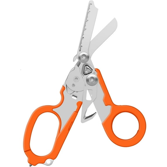 Trauma Shears Emergency Shears with Strap Cutter and Glass Breaker Stainless Steel Foldable Scissors Pliers, Outdoor Camping Rescue Scissors Tools …