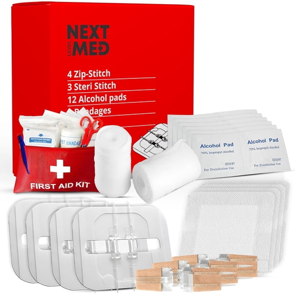 -Trauma and Laceration Closure Kit Comprehensive first aid kit with 3 and 4 variants, complete wound care without suturing