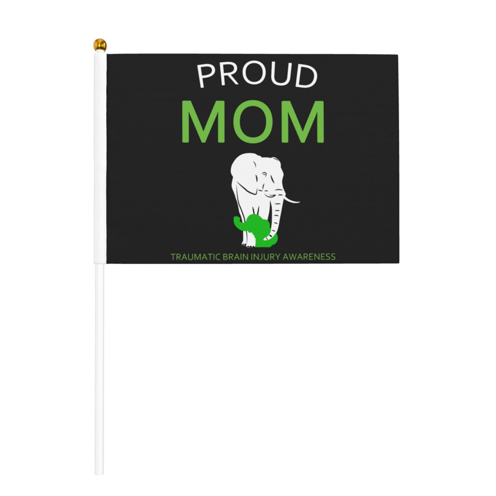 Traumatic Brain Injury Awareness Flags 10 Packs Mini Handheld Flag Desk