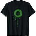 thumbnail image 1 of Traumatic Brain Injury Awareness Flower Green Ribbon T-Shirt, 1 of 4