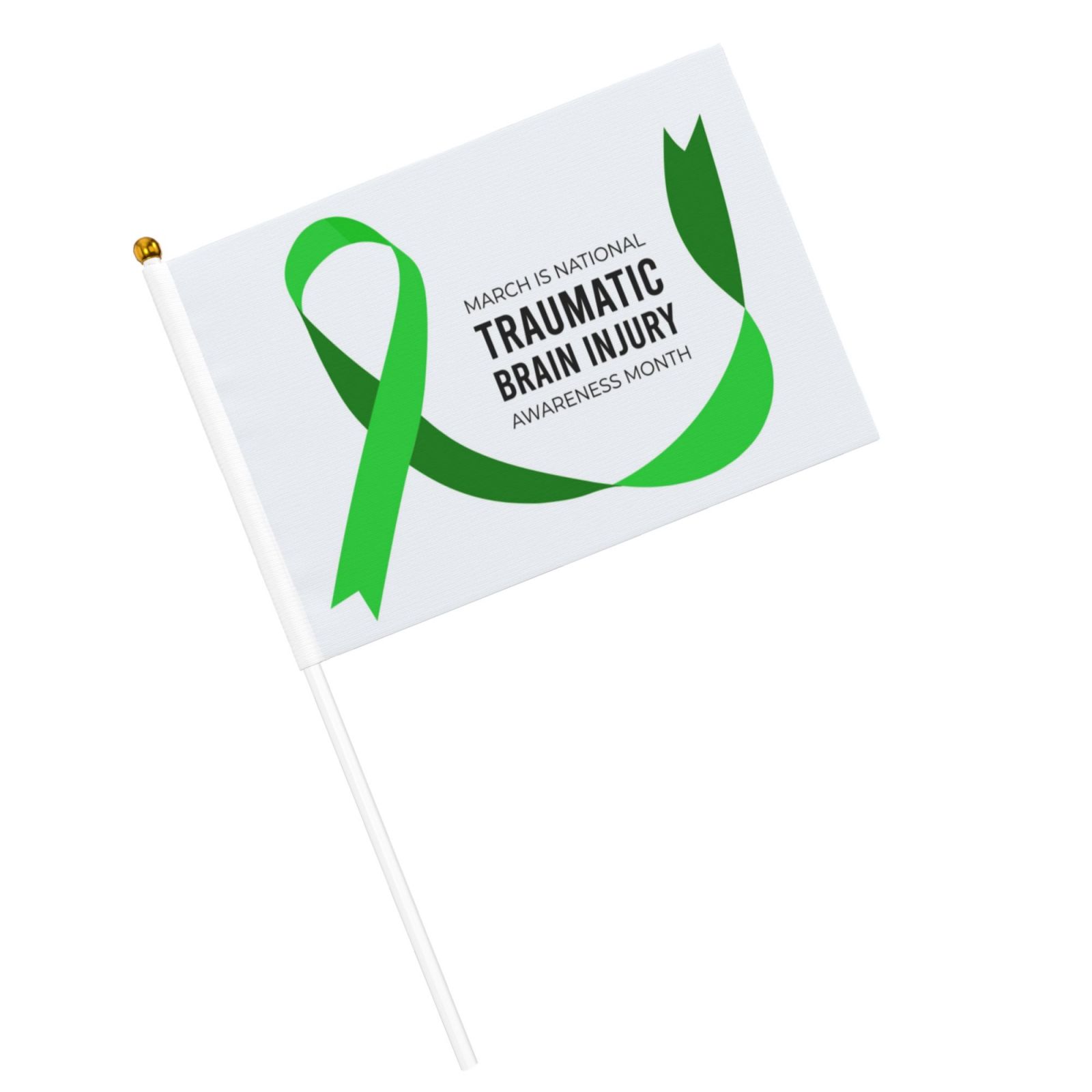 Traumatic Brain Injury Awareness Month Mini Hand Held Flags Small Flag