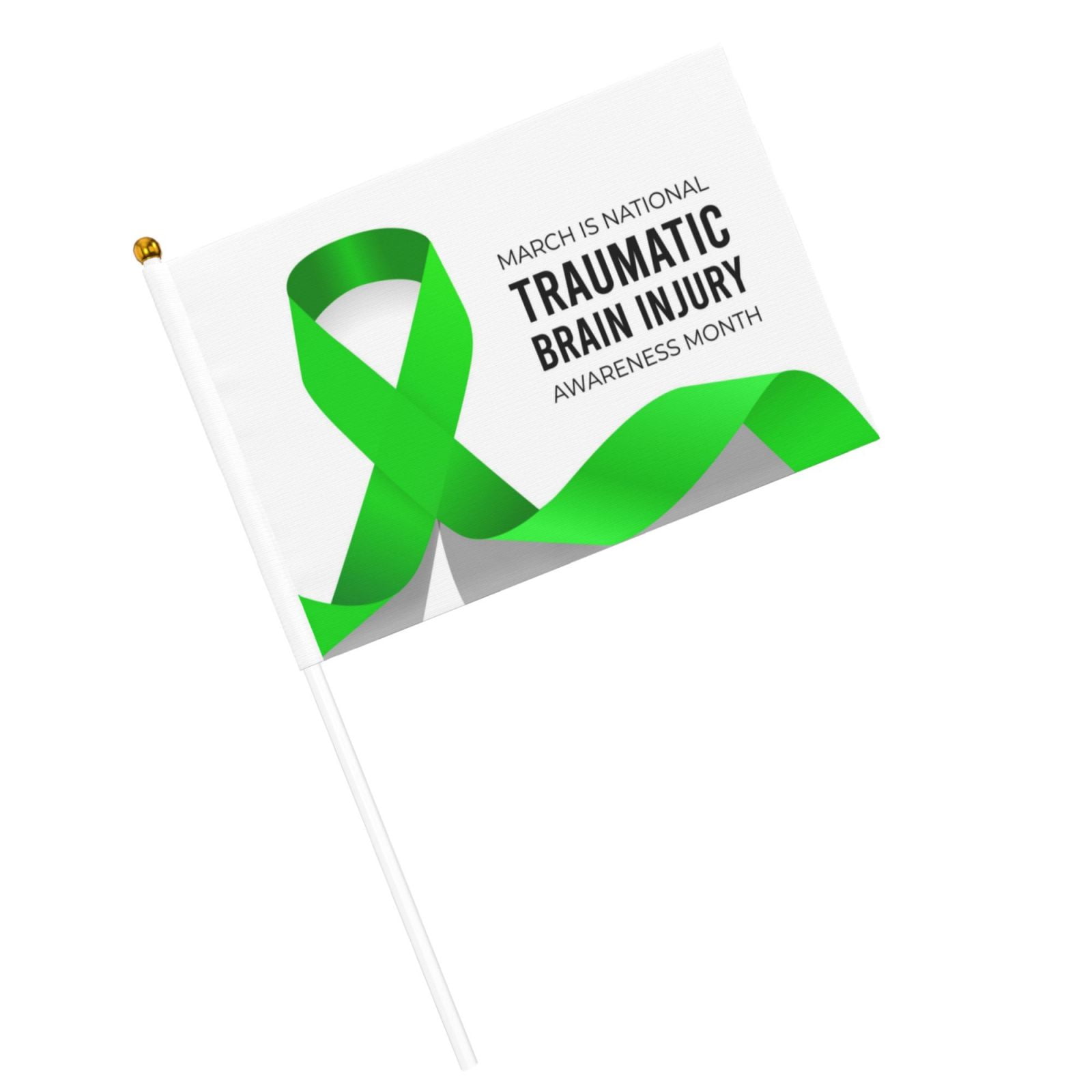 Traumatic Brain Injury Awareness Month Mini Hand Held Flags Small Flag
