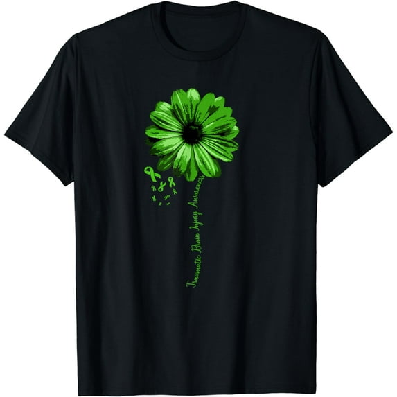 Traumatic Brain Injury Awareness Tshirt Warrior Green Ribbon