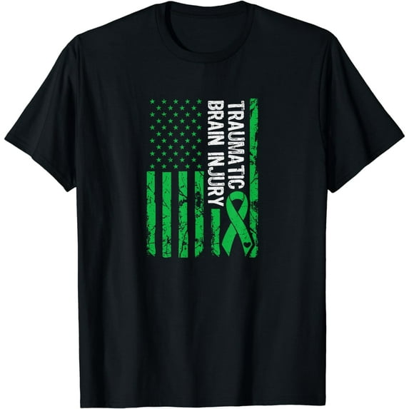 Traumatic Brain Injury TBI Green Ribbon Brain Surgery T-Shirt