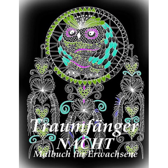 Traumfnger Nacht: Malbuch Fr Erwachsene: Inspiration, Entspannung U. Meditation (Paperback)