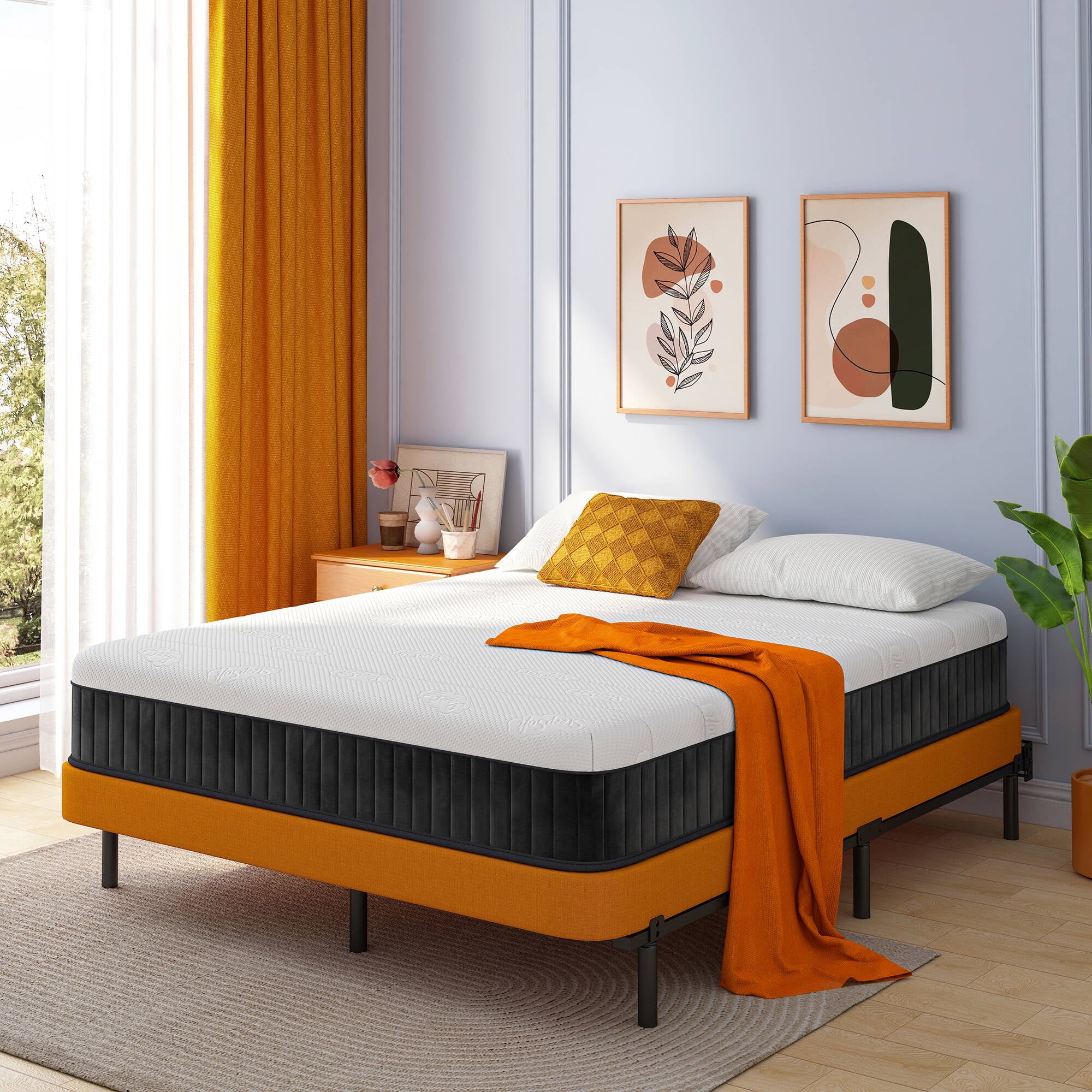 Queen 12-Inch Firm Pillowtop Gel Memory Foam Innerspring Mattress