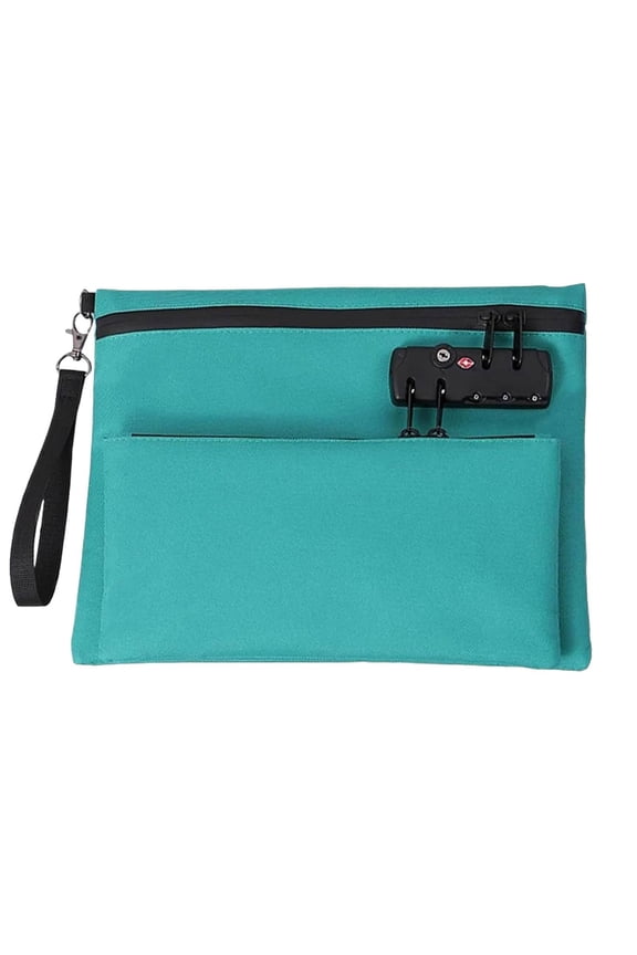 Traval Bag for Men & Women,Double Layer Anti-Theft Handbag with Lock and Zipper,Travel Locking Bag,Beach Lock Pouch for Home & On-the-Go,For ID Card and Valuable Storage(11.4x8.6")(GN2)