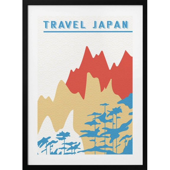 Traval Japan Minimilism Iii Framed Art Modern Wall Decor