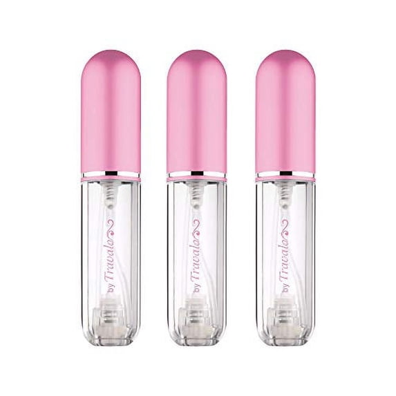 Travalo 5ml Pink Portable Mini Refillable Perfume Atomizer Bottle, Plastic, Spray Nozzle, 3 Pack