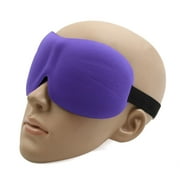 Unique Bargains Travel 3D Eye Sleep Mask Padded Shade Cover Rest Relax Sleeping Blindfold Purple