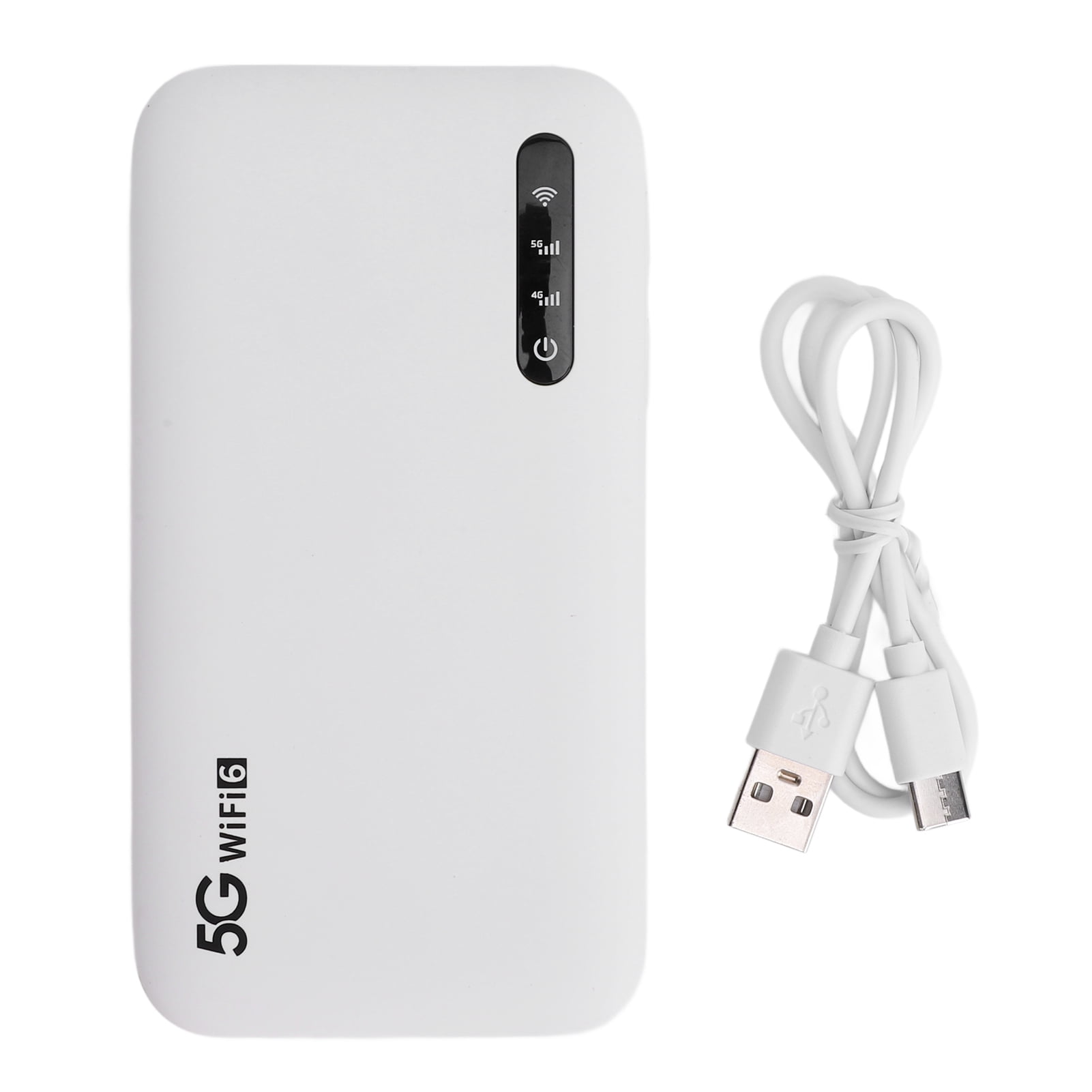 Travel 5G WiFi Hotspot 5G WiFi 6 Mobile Hotspot High Speed Support 16 Devices 6100mAh Portable WiFi Hotspot Router with SIM Card Slot for Phone Tablet