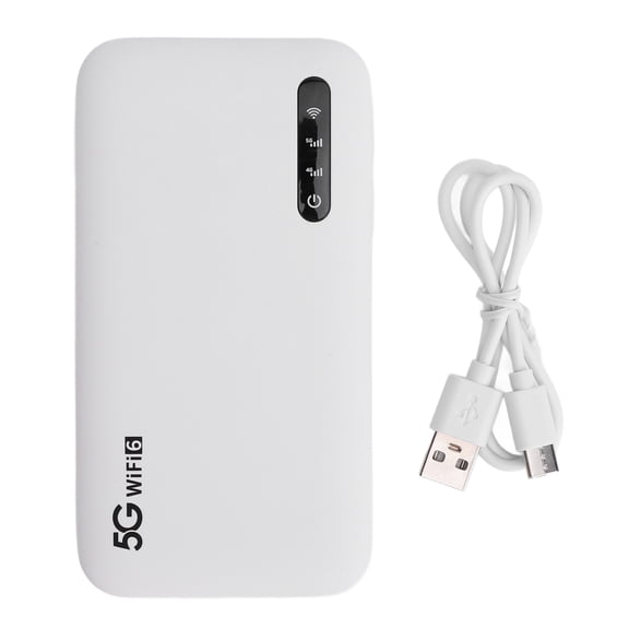 Travel 5G WiFi Hotspot 5G WiFi 6 Mobile Hotspot High Speed Support 16 Devices 6100mAh Portable WiFi Hotspot Router with SIM Card Slot for Phone Tablet