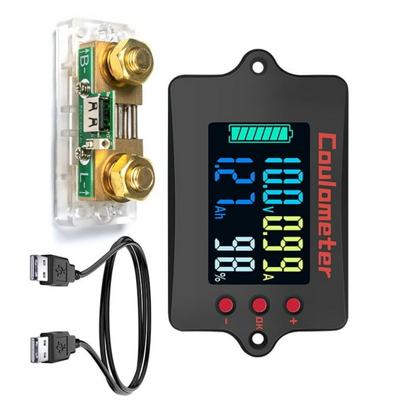Travel 8-120V Tester Lightweight Coulomb Meter Lithium Batteries Counter for Engineers Electronic Enthusiasts