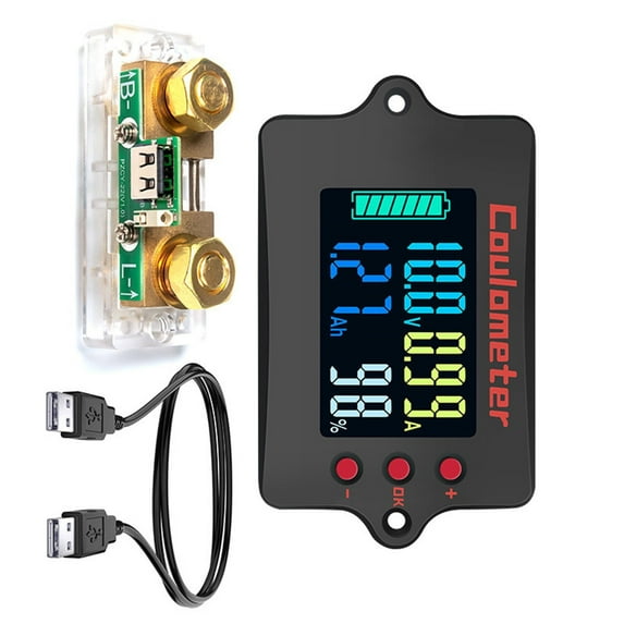 Travel 8-120V Tester Lightweight Coulomb Meter Lithium Batteries Counter for Engineers Electronic Enthusiasts