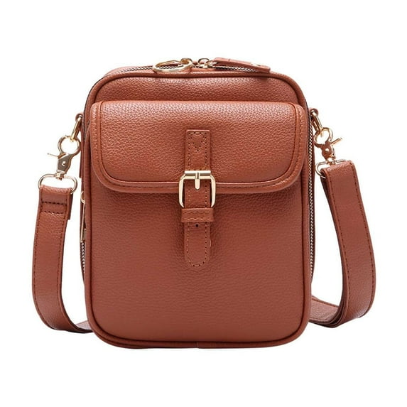 Travel Accessories, 2025 Upgraded Vintage Double Large Capacity Mini Messenger Bag Leather Small Purse Crossbody Shoulder Bag For Men And Women, Women Gifts