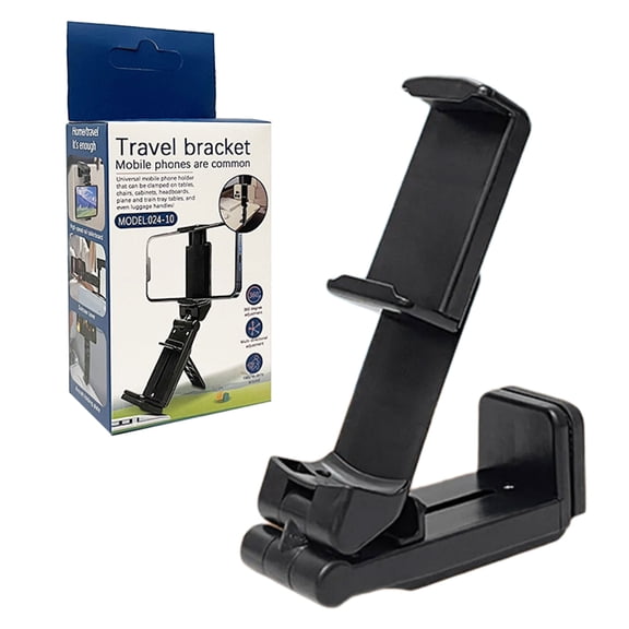 Travel Accessories Phone Mount with 360 Degree Rotation Travel Phone Holder Adjustable Foldable Phone Stand for Suitcase