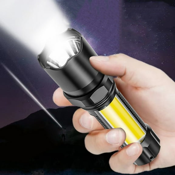Travel Accessories, Portable Flashlight Outdoor LED Multifunction COB Side Light Household Strong Light Flashlight, Family Gifts