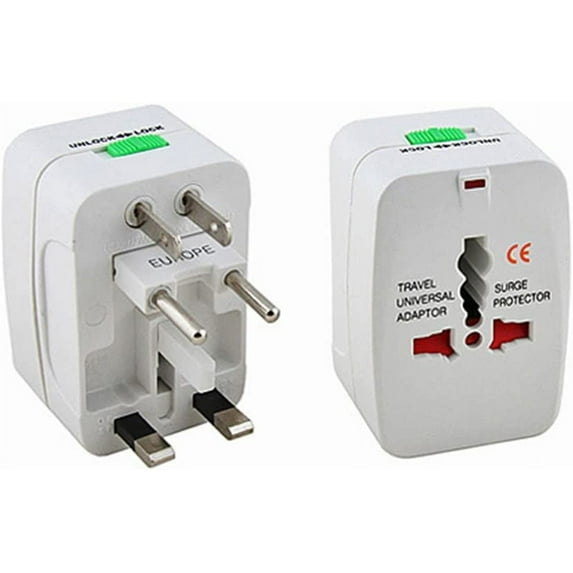 Travel Adapter, Universal All-in-one Worldwide International Travel Plug Converter-USA EU AUS/NZ UK Europe Asia and Works on All Country