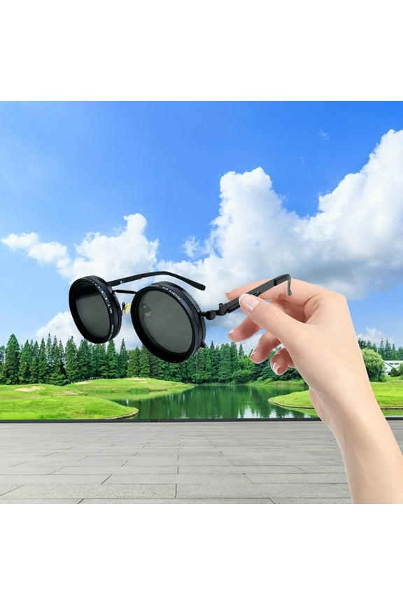 Travel Adjustable Color Tone Sunglasses Outdoor Men's Polarized Circular Beach Sunglasses Ideal for Sun and Comfortable Wear