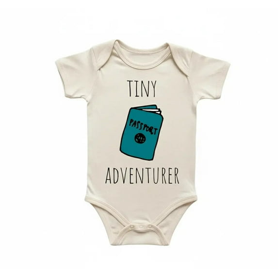 Travel Adventure Passport Newborn Baby Bodysuits