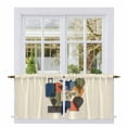 thumbnail image 1 of Travel Adventure Tier Curtains 36 Inch Length, Modern Maps Luggage Hot Balloons Cafe Short Curtains for Bathroom Over Sink, Small Kitchen Curtain Light Filtering Tiered Drapes 2 Panels 27.5"Wx36"L, 1 of 8