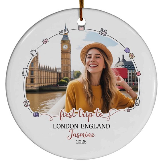 Travel Adventures Christmas Ornament Gift, First Trip to Adventure Christmas Ornament 2025, My First Trip Christmas Ornament for Family Friends