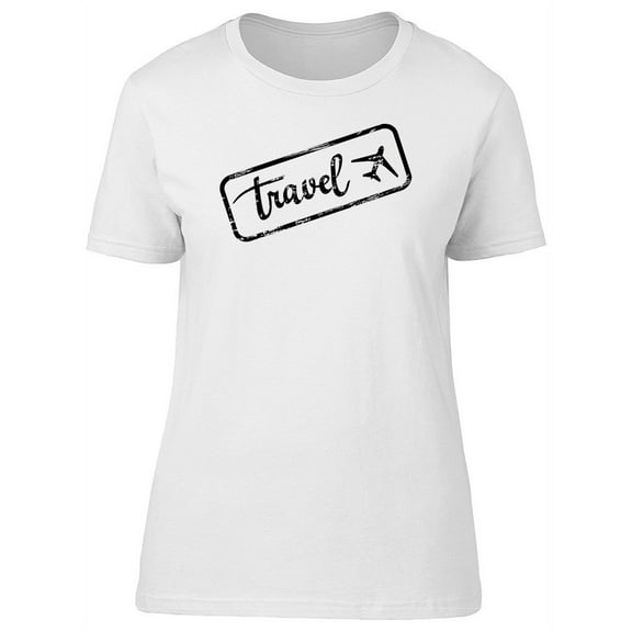 Travel Airplane Grunge T-Shirt Women -Image by Shutterstock, Female x-Large