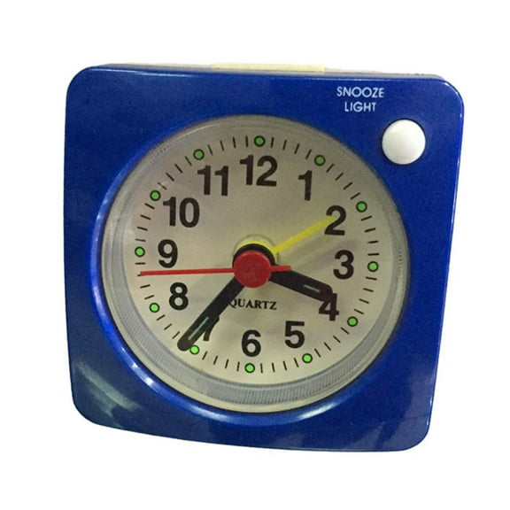Travel Analog Alarm Clock, 2.4 inch, Ultra Small Clock with Snooze and Light Function, Super Silent Non Ticking, Battery Operated, Easy Setting
