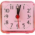 thumbnail image 1 of Travel Analog Alarm Clock, Ultra Small Clock Bedside Small Alarm Clock Quartz Battery Operated Wake Up With Beeping Sound(pink), 1 of 14