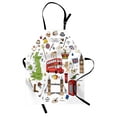 thumbnail image 1 of Travel Apron Hand Drawn Famous Tourist Places Big Ben London UK British Monuments Illustration, Unisex Kitchen Bib Apron with Adjustable Neck for Cooking Baking Gardening, Multicolor, by Ambesonne, 1 of 3