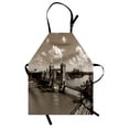 thumbnail image 1 of Travel Apron Tower Bridge in London City Cloudy Sky Old Historic Cityscape Nostalgia England, Unisex Kitchen Bib Apron with Adjustable Neck for Cooking Baking Gardening, Sepia White, by Ambesonne, 1 of 3