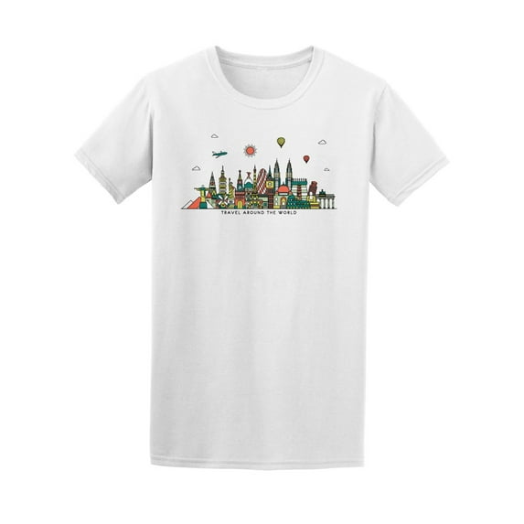 Travel Around The World T-Shirt Men -Image by Shutterstock, Male XX-Large