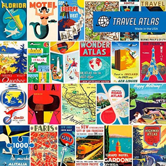 Travel Atlas, a 1000-piece Puzzle by Re-marks